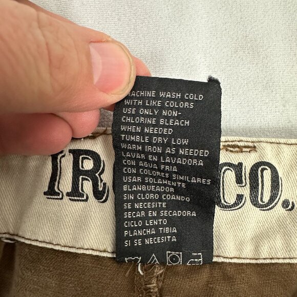 Iron Co Mens Cargo Pants With Multiple Pockets Brown Color Cotton Size 42/30 - Picture 6 of 8